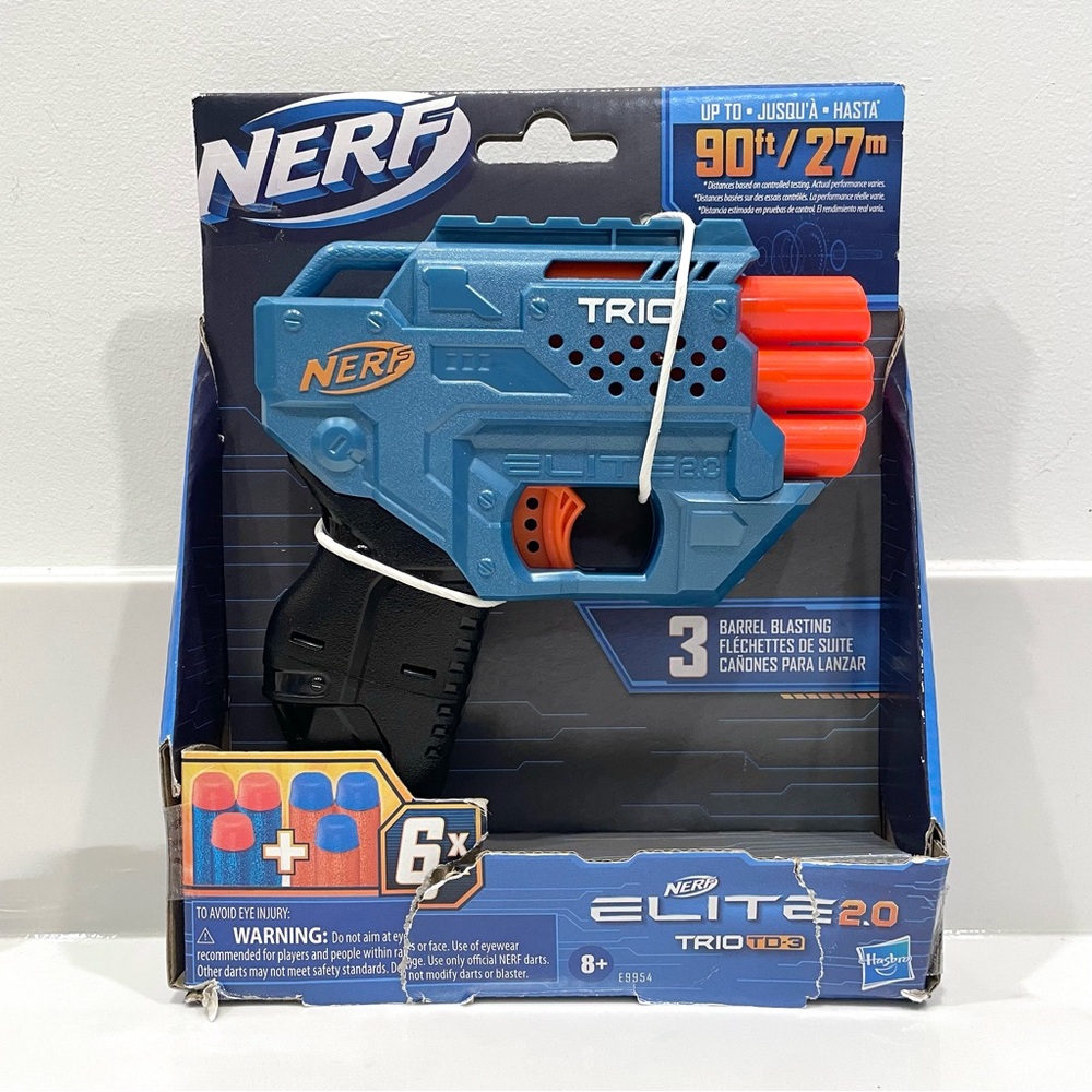 🟠5/$25 NEW Nerf Elite 2.0 Trio TD-3 Blaster *DARTS NOT INCLUDED*